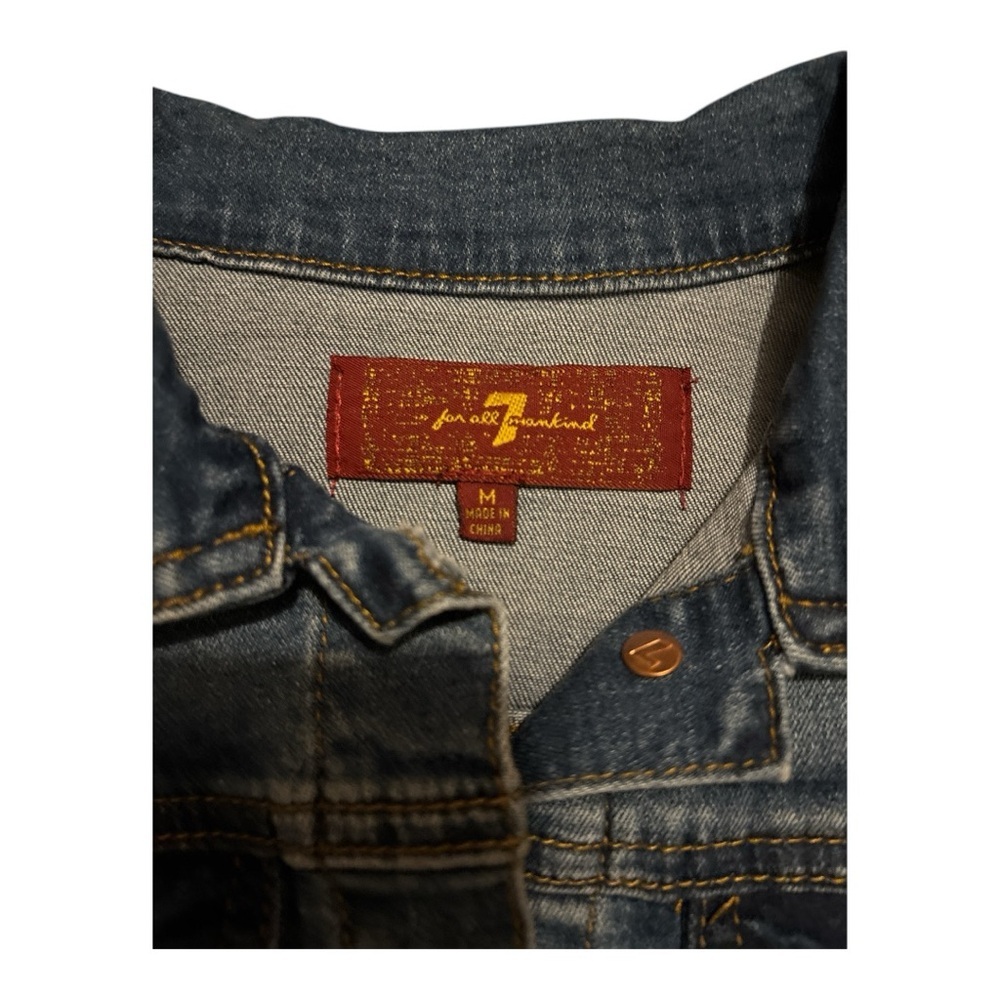 7 For All Mankind Denim Jacket Girls Size Medium - Picture 3 of 3
